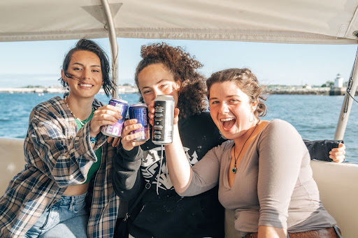 Cheering local maine beer